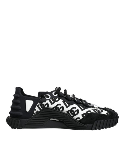 Black Logo Lace Up Low Top NS1 Sneakers Shoes - The Luxe Alliance