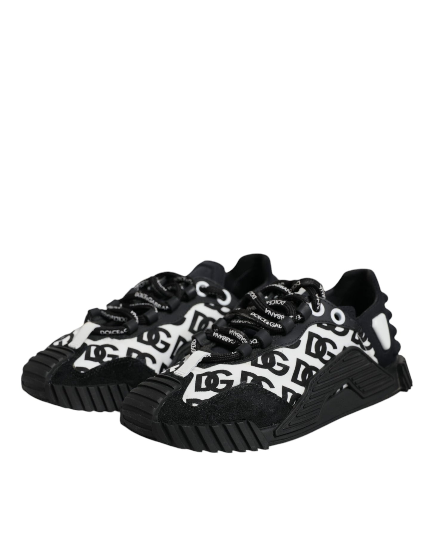 Black Logo Lace Up Low Top NS1 Sneakers Shoes - The Luxe Alliance