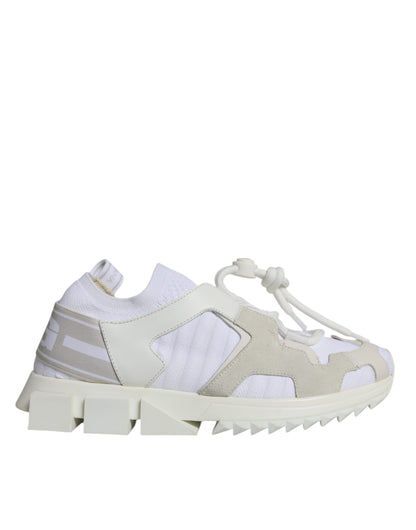 White Mesh Sorrento Trekking Sneakers Shoes - The Luxe Alliance