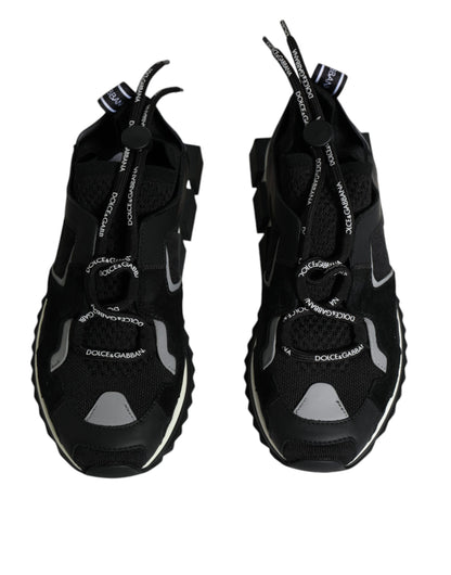 Black Mesh Sorrento Trekking Sneakers Shoes - The Luxe Alliance