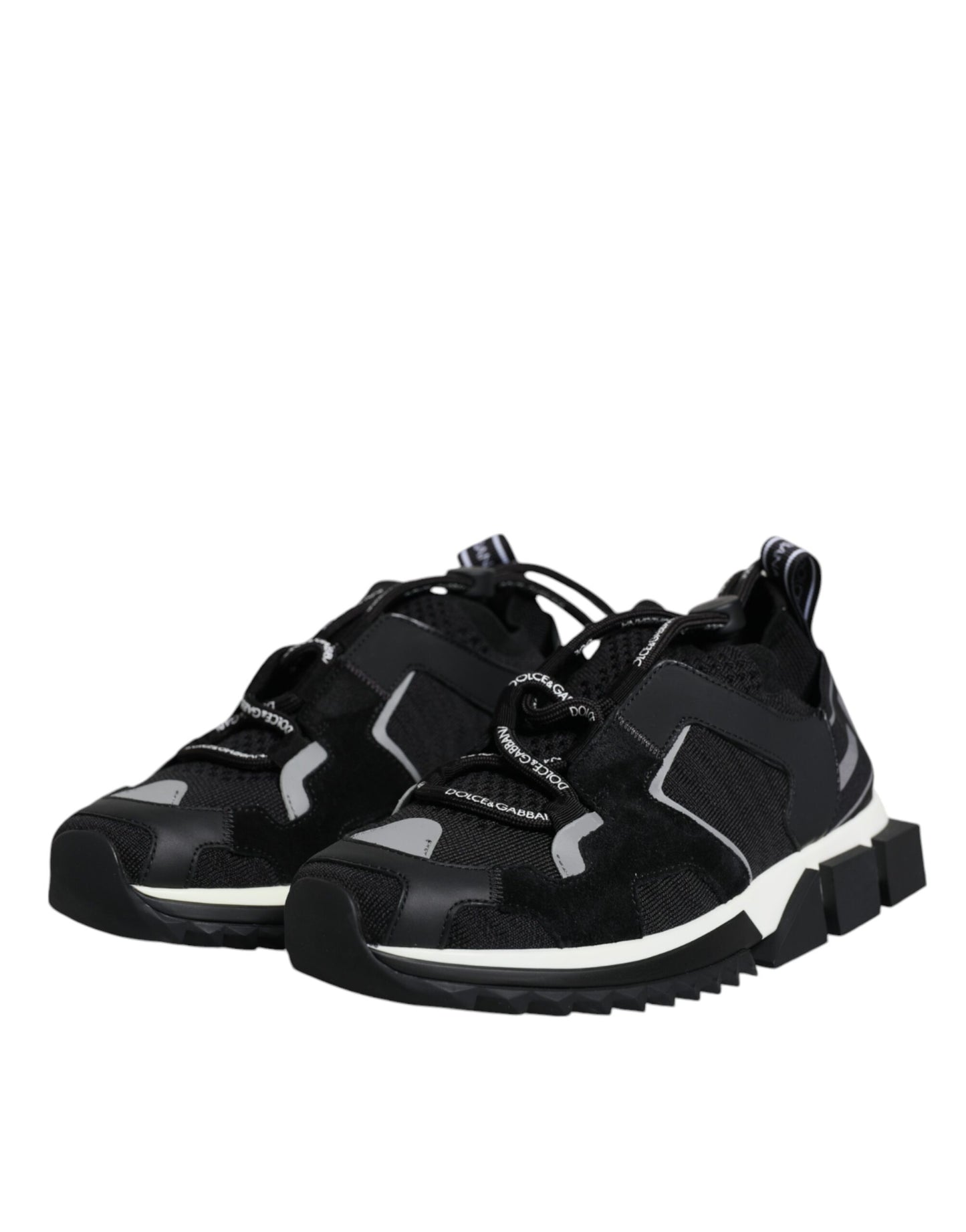 Black Mesh Sorrento Trekking Sneakers Shoes - The Luxe Alliance