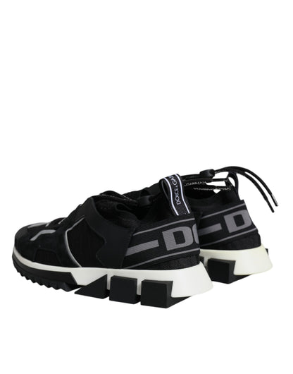 Black Mesh Sorrento Trekking Sneakers Shoes - The Luxe Alliance