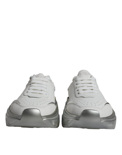 Silver White Daymaster Low Top Sneakers Shoes - The Luxe Alliance