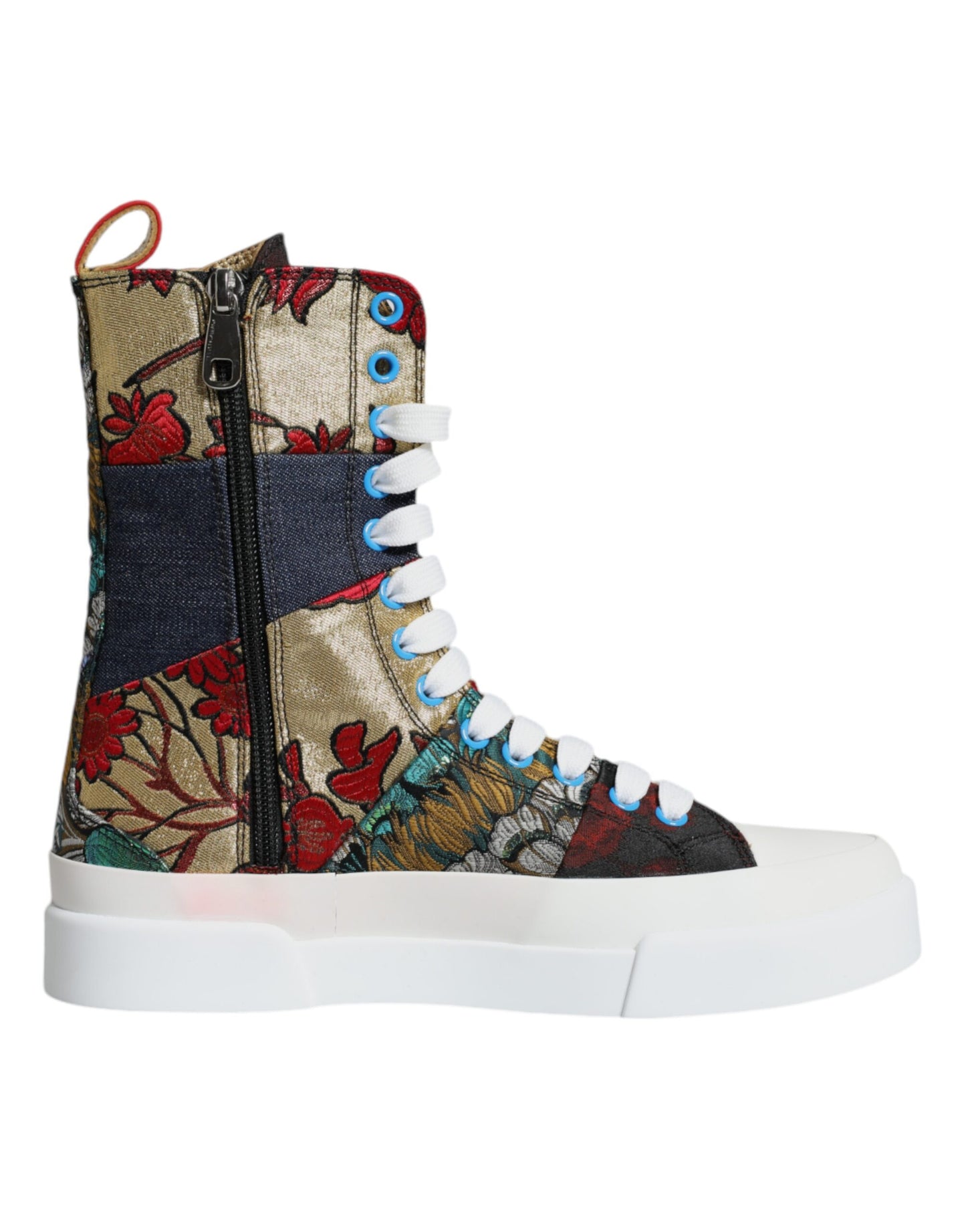  - Multicolor Patchwork Logo High Top Sneakers Shoes