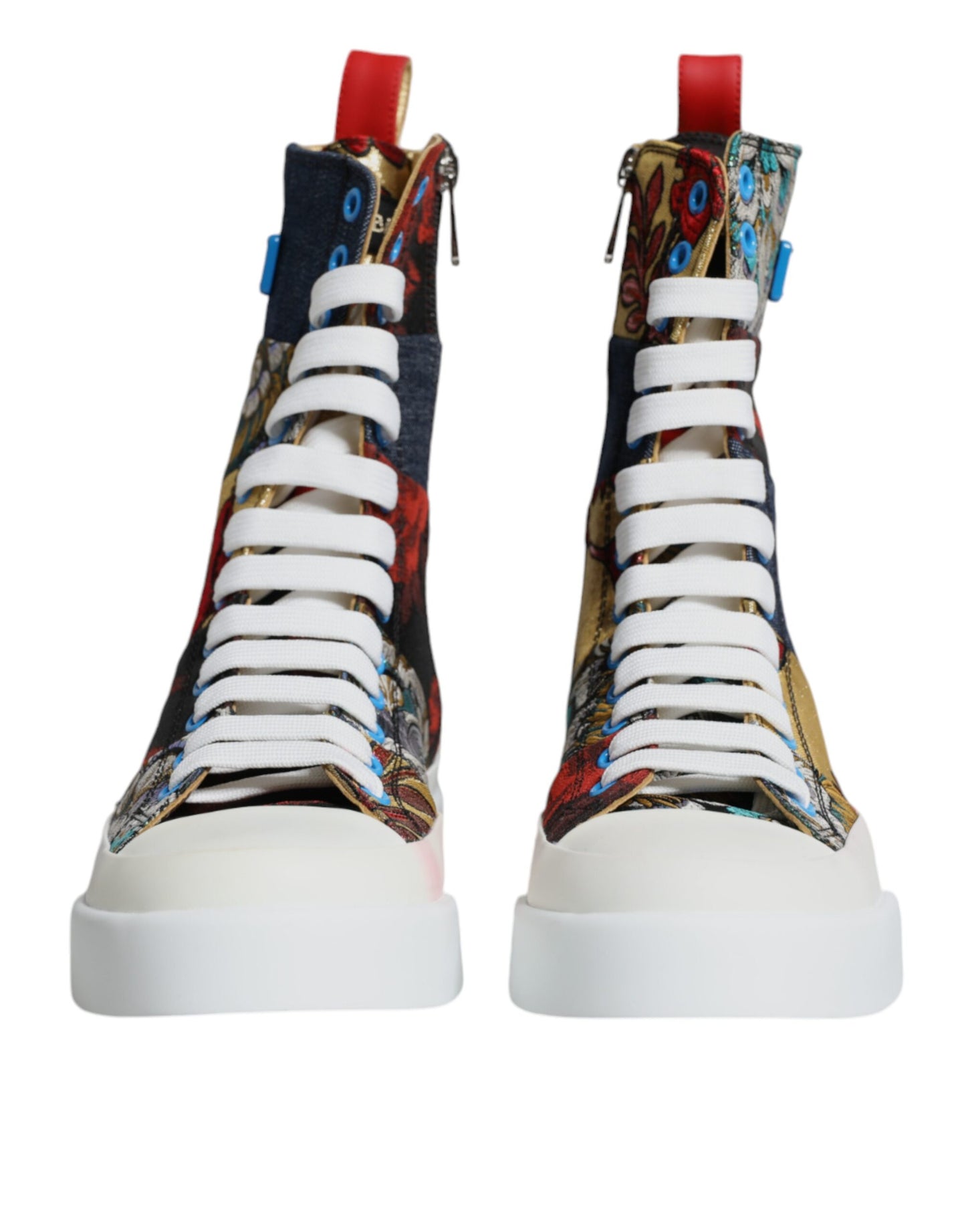  - Multicolor Patchwork Logo High Top Sneakers Shoes