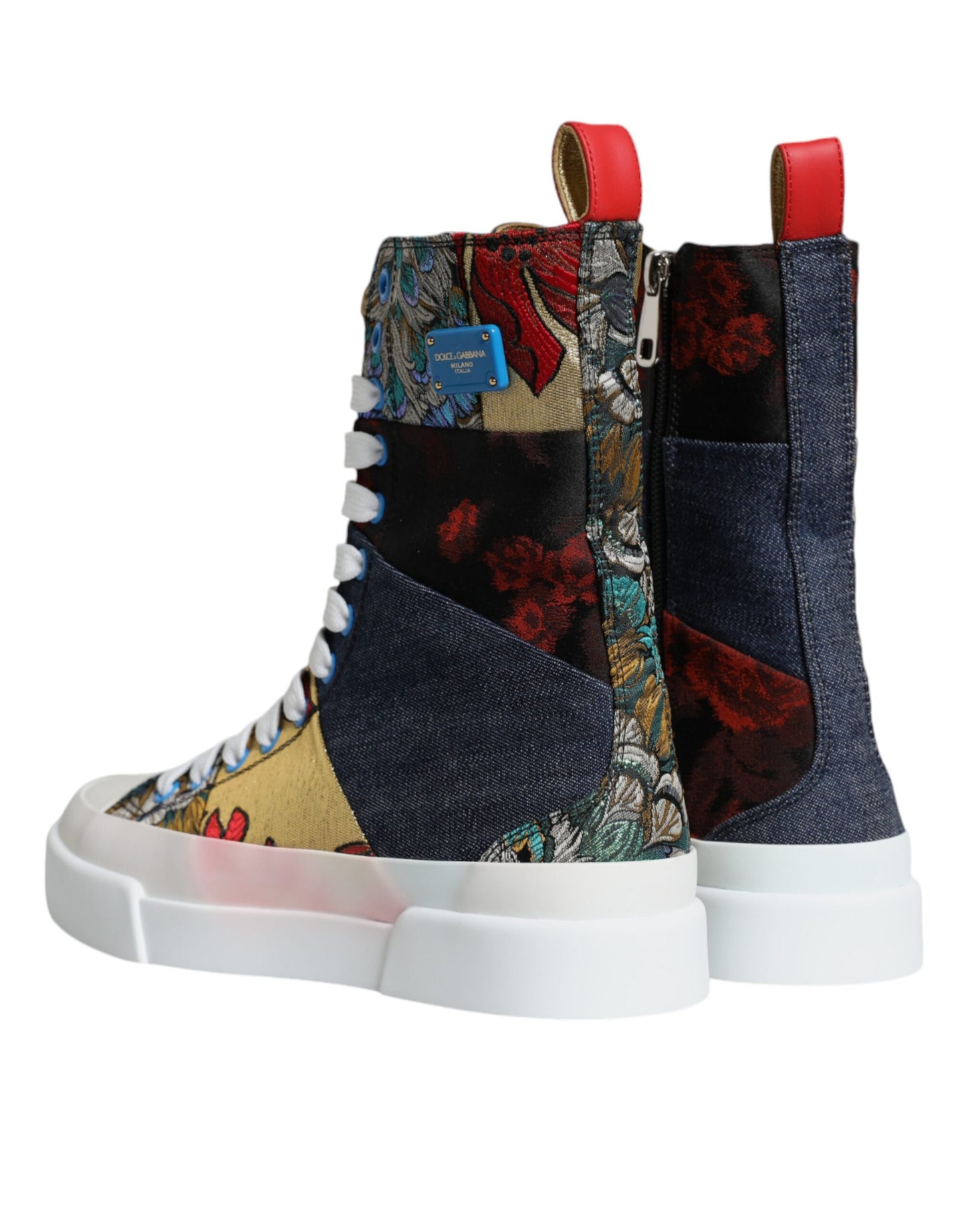  - Multicolor Patchwork Logo High Top Sneakers Shoes