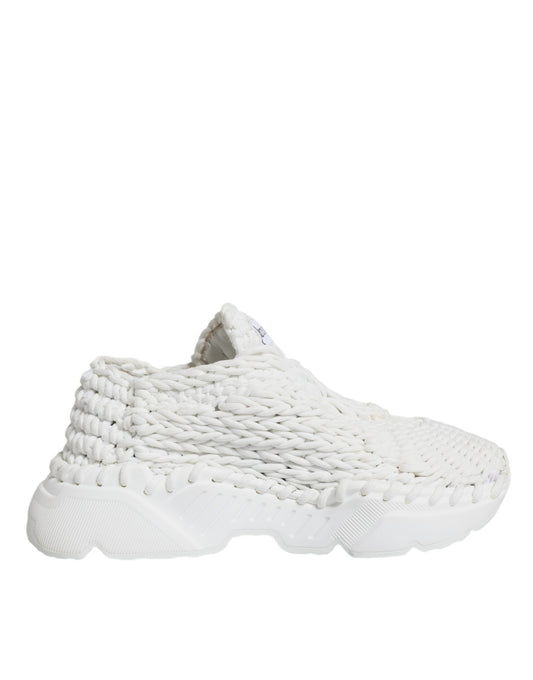  - White Knitted Daymaster Sneakers Shoes