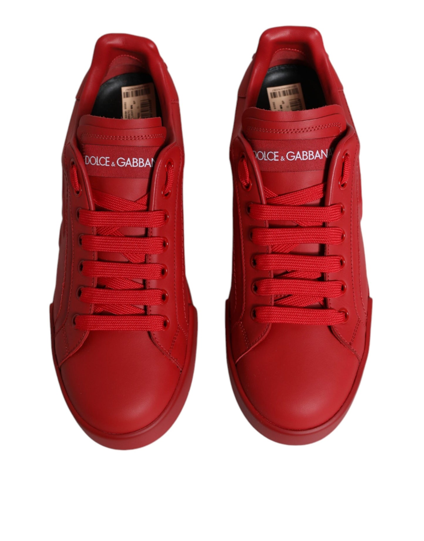 Red Leather Low Top Women Sneakers Shoes - The Luxe Alliance