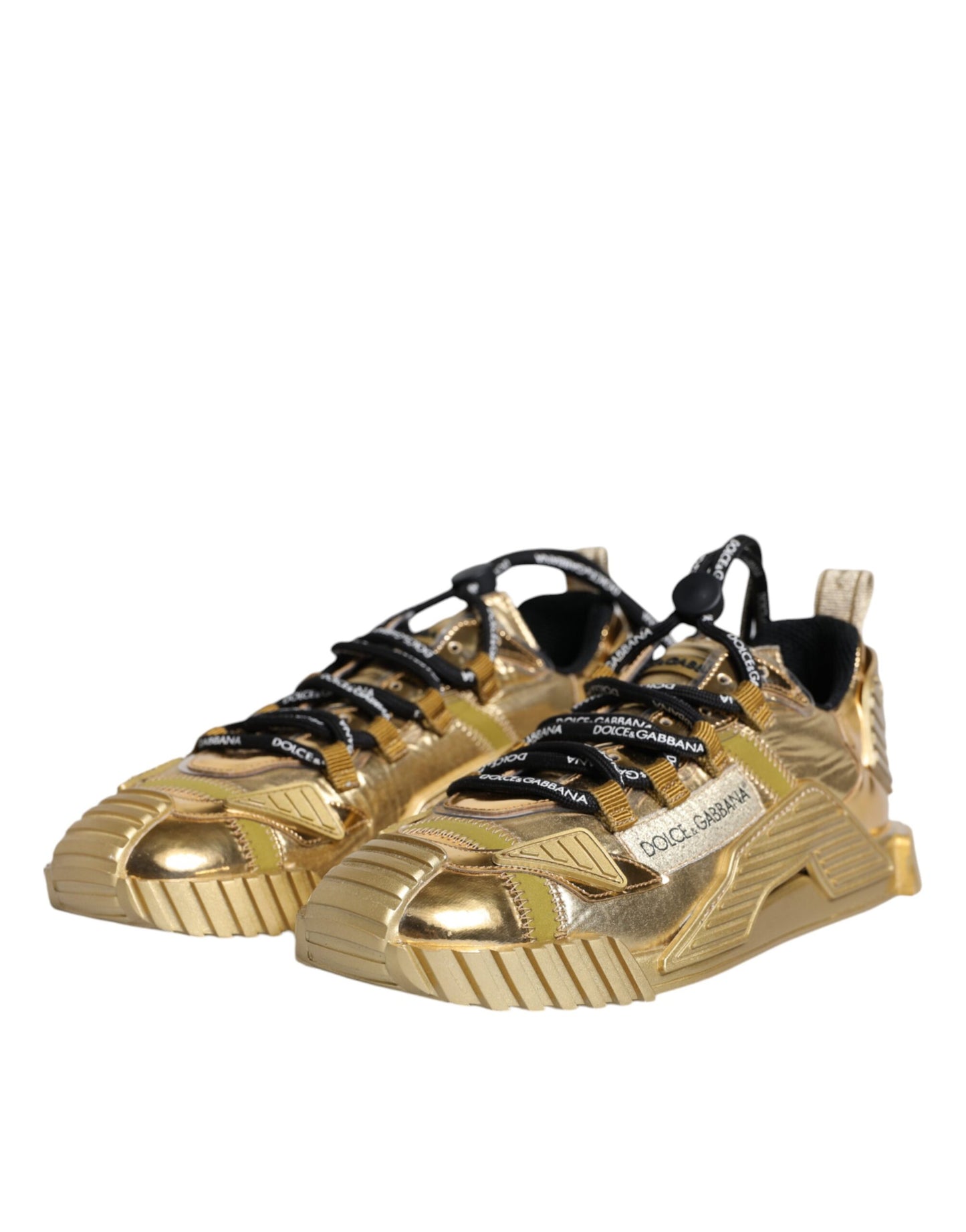 Metallic Gold NS1 Low Top Sneakers Shoes - The Luxe Alliance