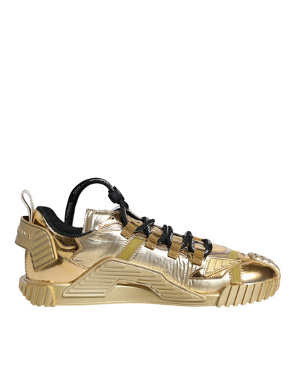 Metallic Gold NS1 Low Top Sneakers Shoes - The Luxe Alliance