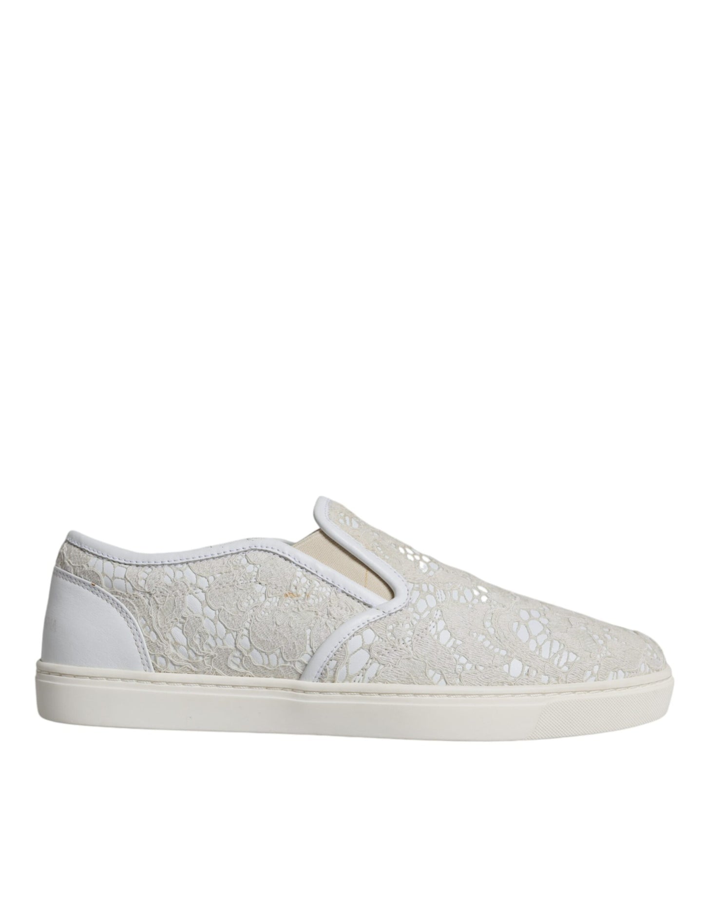 White Leather Lace Slip On Loafers Shoes - The Luxe Alliance