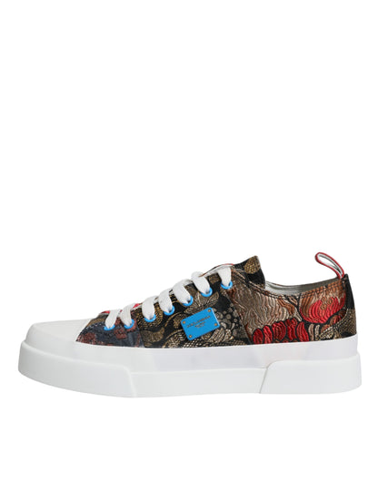 Multicolor Patchwork Low Top Sneakers Shoes - The Luxe Alliance