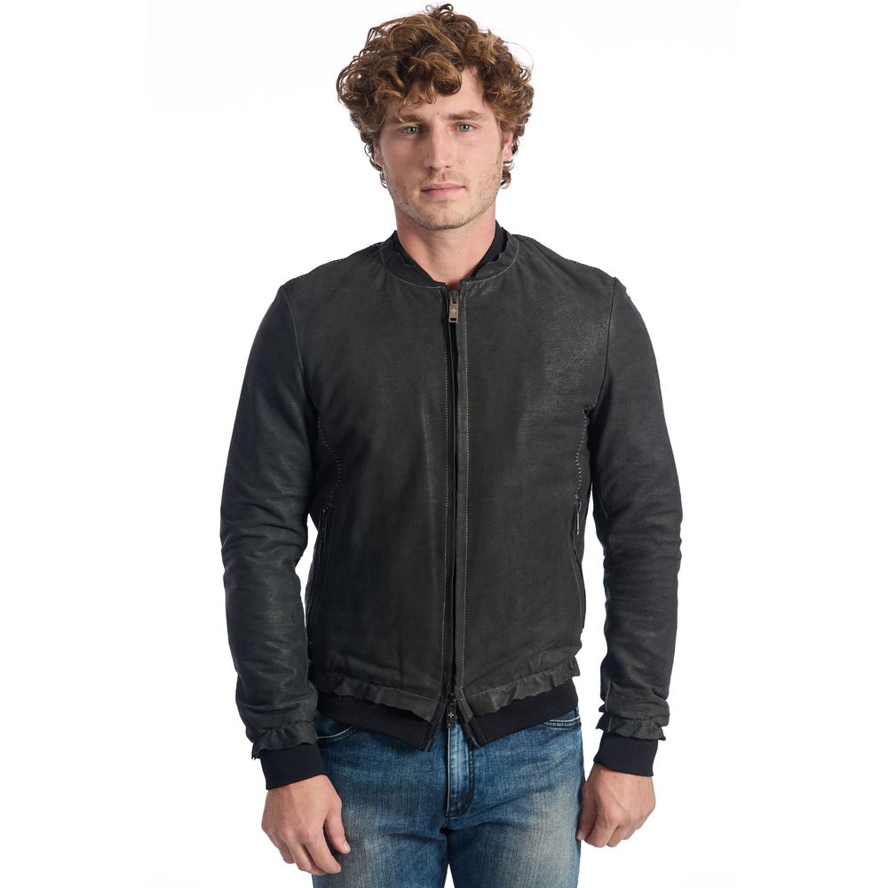 Gray Polyester Jacket - The Luxe Alliance