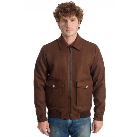 Brown Viscose Jacket - The Luxe Alliance