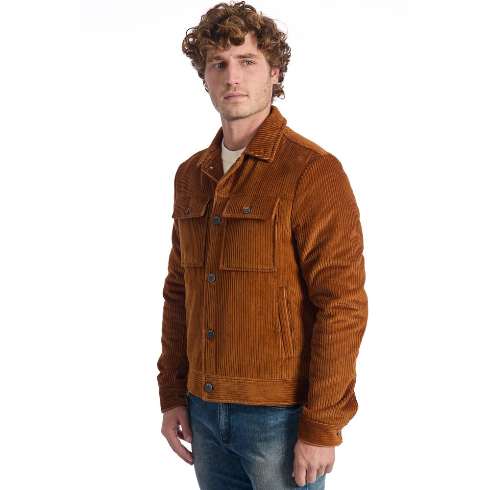 Brown Cotton Jacket - The Luxe Alliance