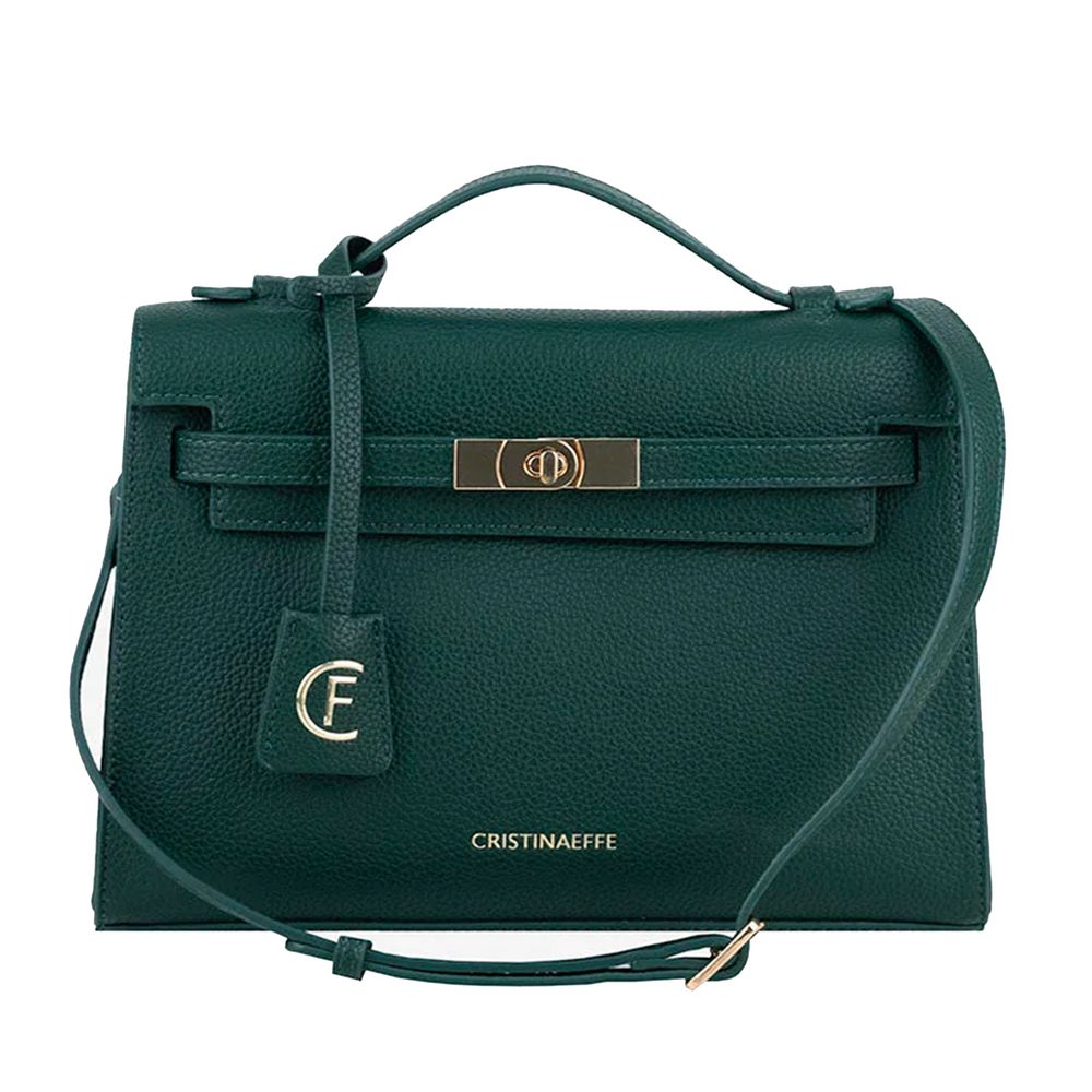  - Green Artificial Leather Crossbody Bag