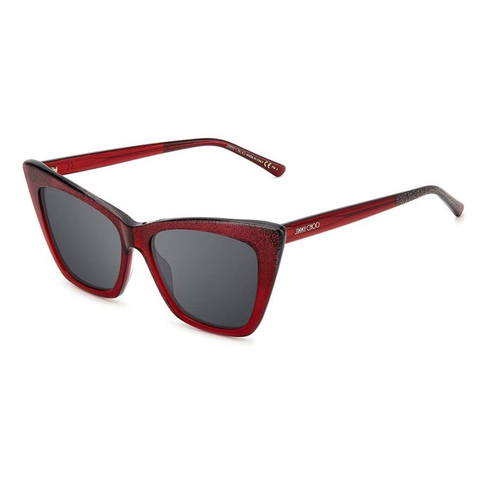 Jimmy Choo Women’s Sunglasses – Red Acetate Frame, 55mm Lenses