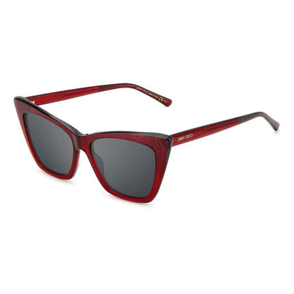 Jimmy Choo Women’s Sunglasses – Red Acetate Frame, 55mm Lenses