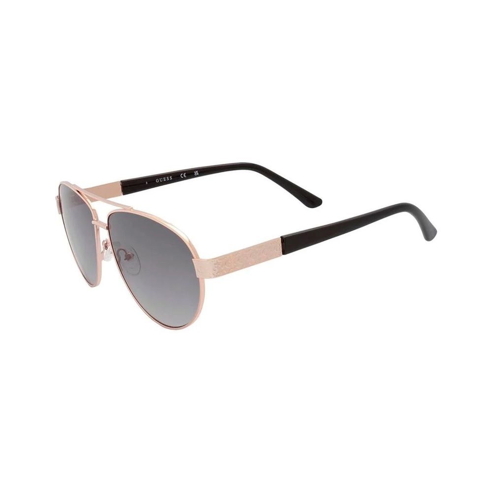 Guess Unisex Gold Metal Sunglasses – Chic Oversized Design with Grey Gradient Lenses, 60mm