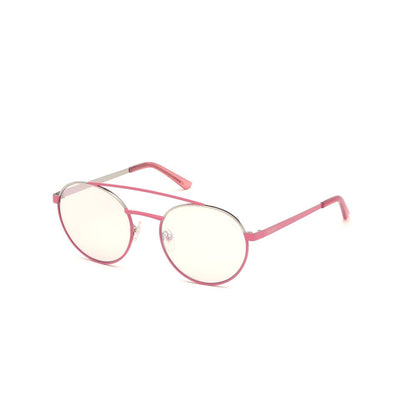 Guess Unisex Sunglasses – Pink Metal Frame with Violet Lenses, 53mm