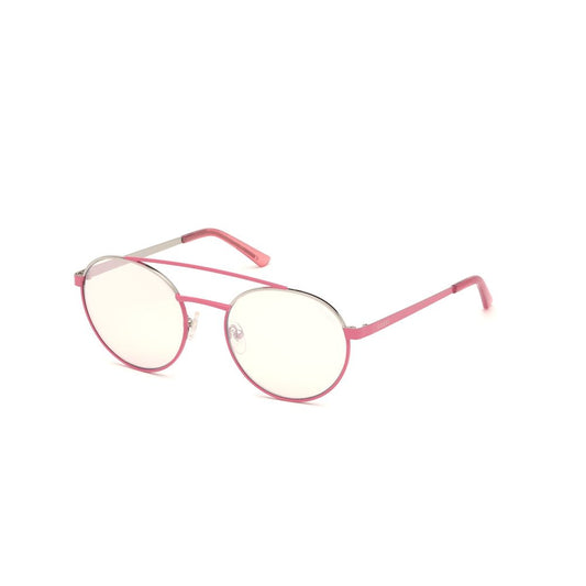 Guess Unisex Sunglasses – Pink Metal Frame with Violet Lenses, 53mm