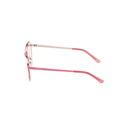 Guess Unisex Sunglasses – Pink Metal Frame with Violet Lenses, 53mm