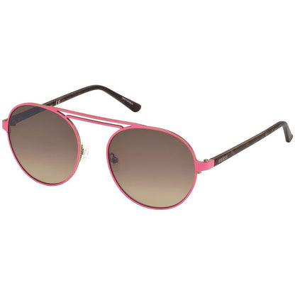 Guess Unisex Sunglasses – Pink Acetate Frame with Gradient Lenses, 55mm
