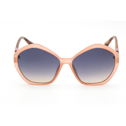 Guess Women's Sunglasses – Pink Square Frame with Blue Gradient Lenses, 58mm