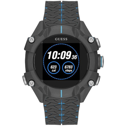 Guess Men’s Watch, Digital Display, Grey Resin Strap