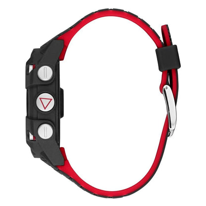 Guess Men’s Watch, Digital Display, Black Resin Bracelet
