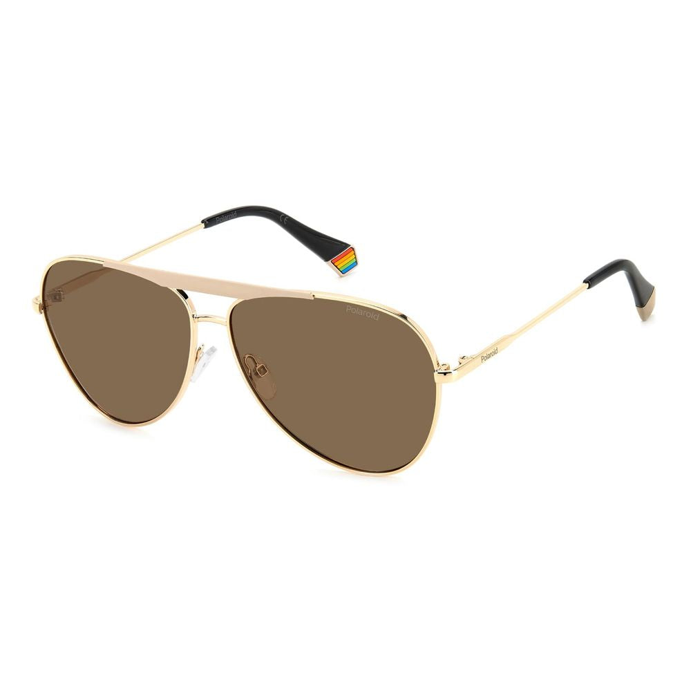 Polaroid Gold Stainless Steel Sunglasses – Stylish Polarized Eyewear