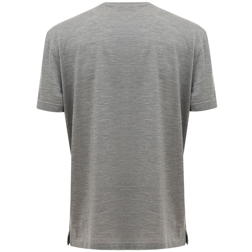  - Gray Silk T-Shirt