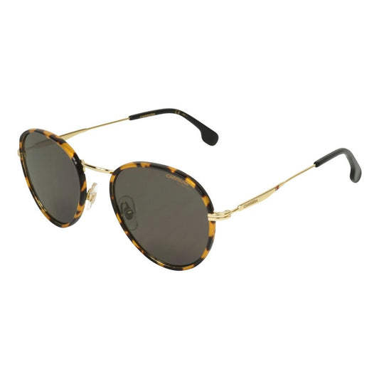 Carrera Gold Acetate Sunglasses – Unisex Havana Frame with Brown Gradient Lenses, 52mm
