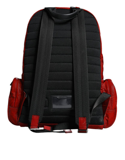 Red Patent Leather Logo Plaque Backpack Bag - The Luxe Alliance