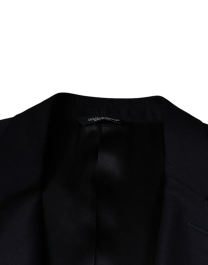 Black Wool Single Breasted Dress Coat Blazer - The Luxe Alliance