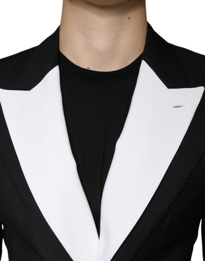 Black White Single Breasted Dress Blazer - The Luxe Alliance