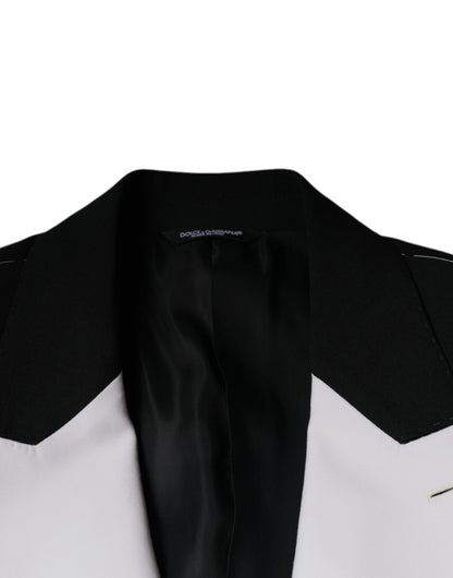 Black White Single Breasted Dress Blazer - The Luxe Alliance