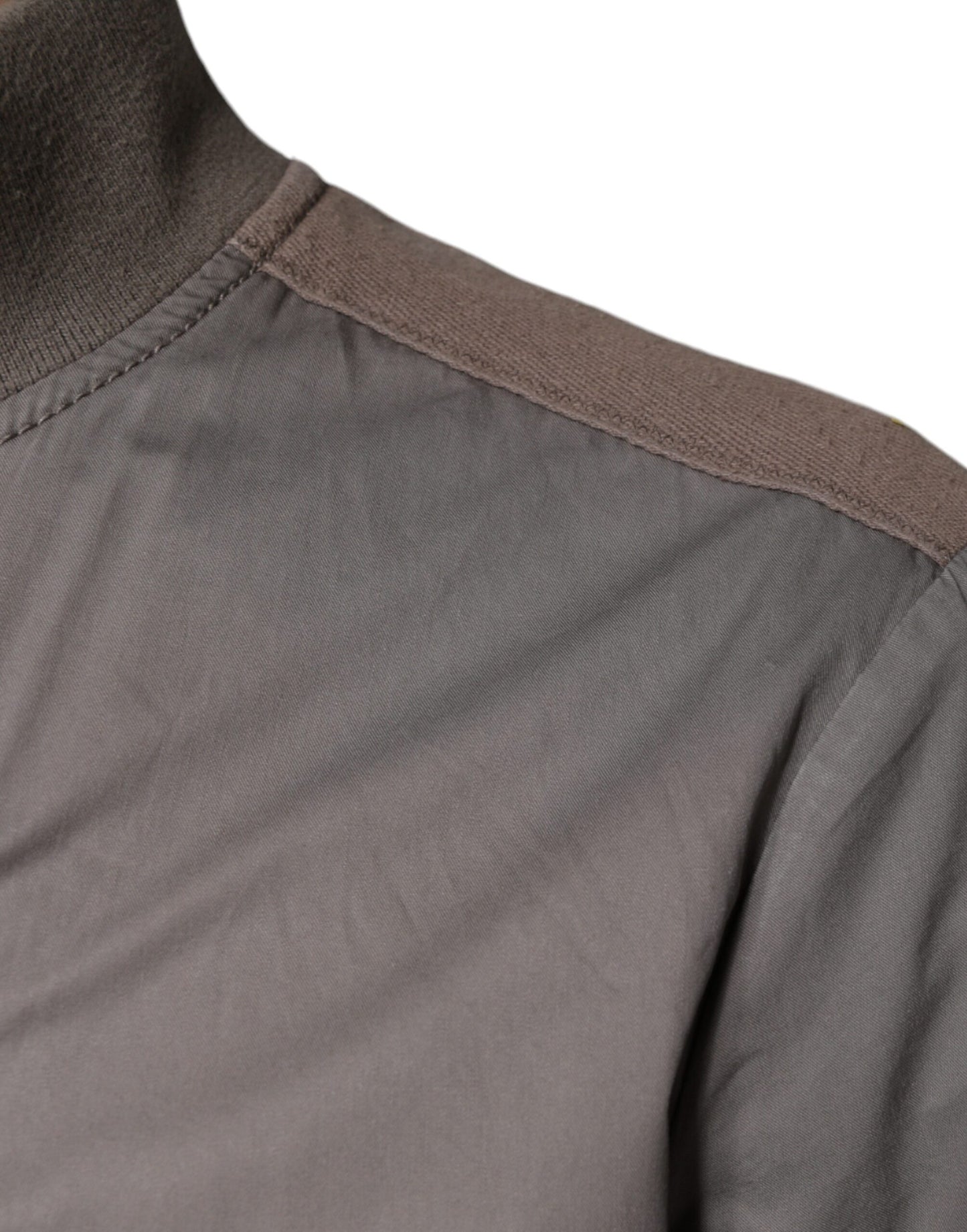 Brown Cotton Full Zip Bomber Logo Jacket - The Luxe Alliance