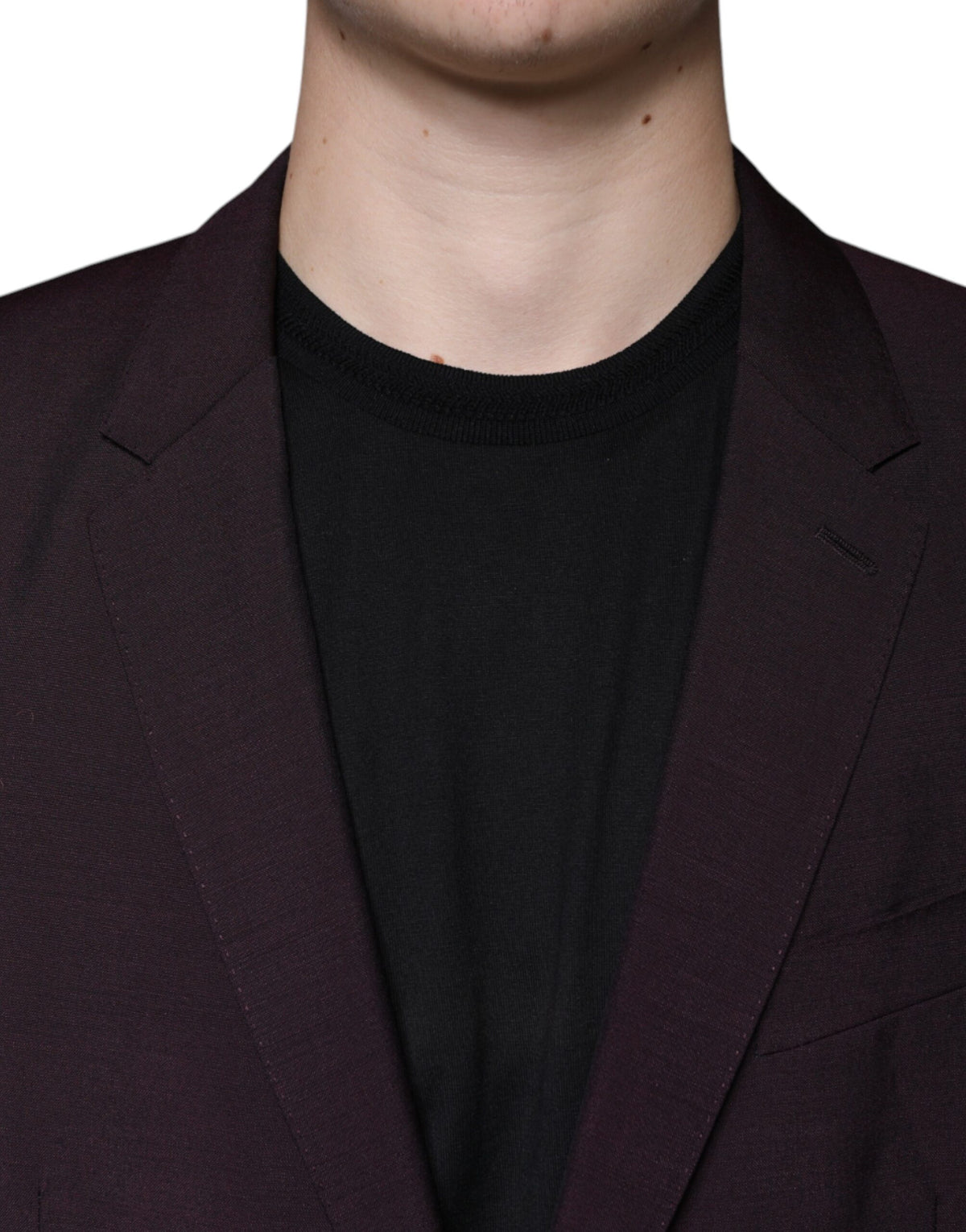 Bordeaux Wool Single Breasted Dress Blazer by Dolce & Gabbana