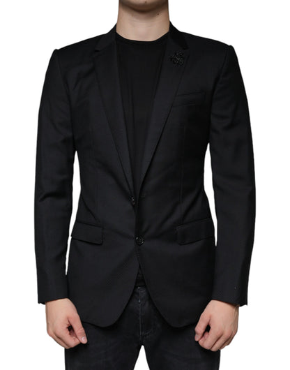 Dolce & Gabbana MARTINI Black Single Breasted Blazer