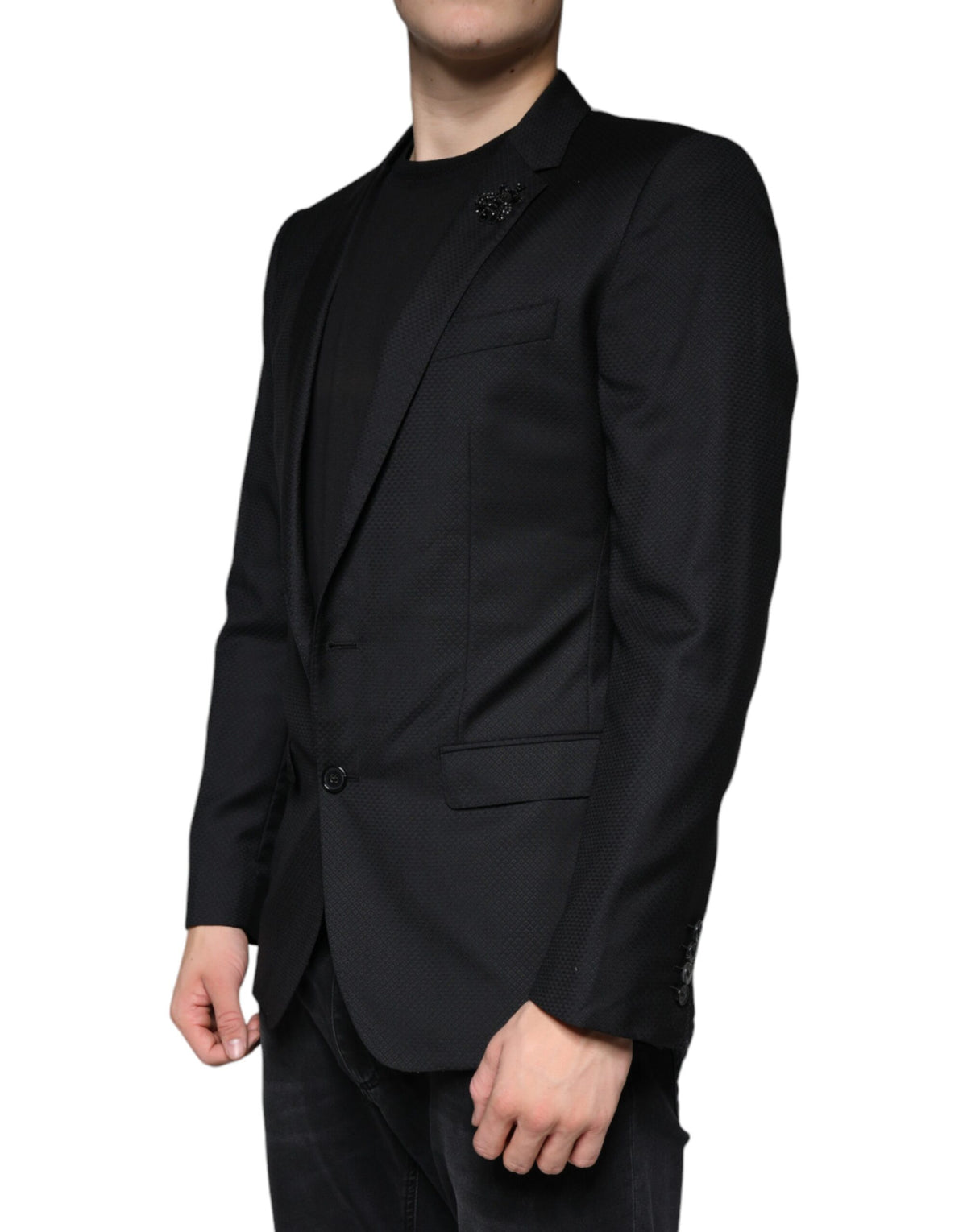 Dolce & Gabbana MARTINI Black Single Breasted Blazer