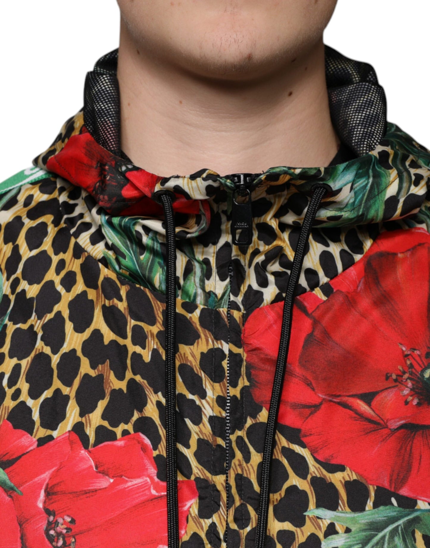 Multicolor Leopard Floral Hooded Jacket - The Luxe Alliance