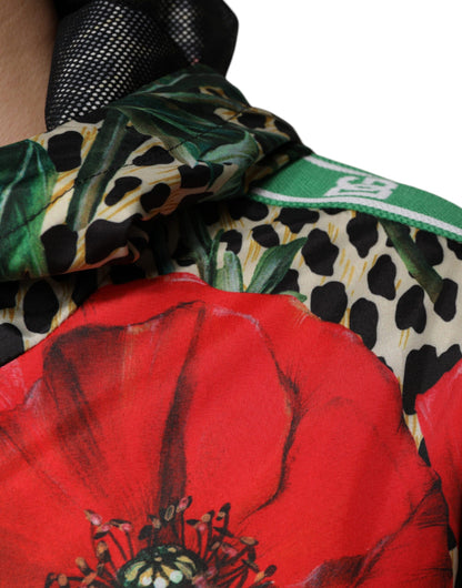 Multicolor Leopard Floral Hooded Jacket - The Luxe Alliance