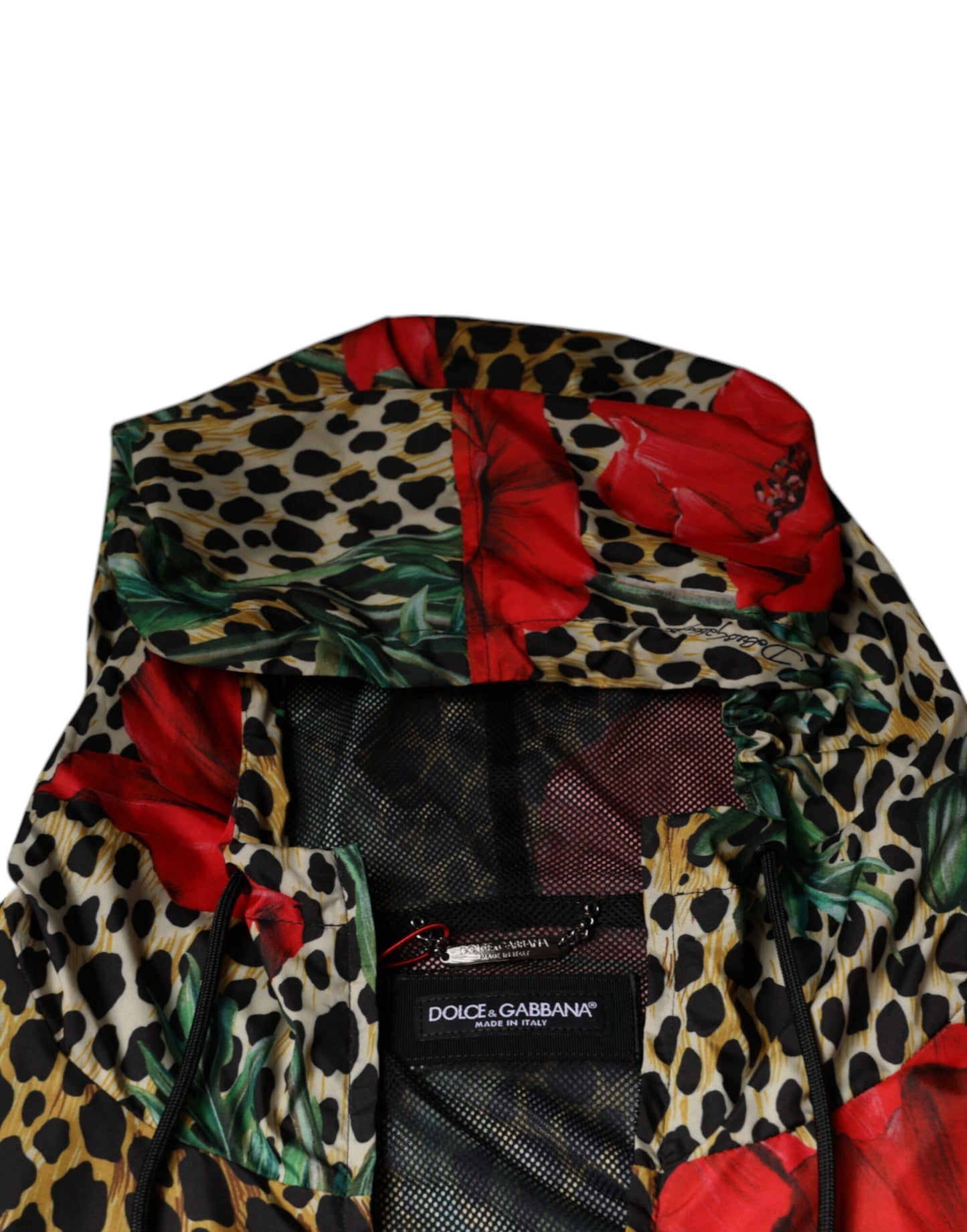 Multicolor Leopard Floral Hooded Jacket - The Luxe Alliance