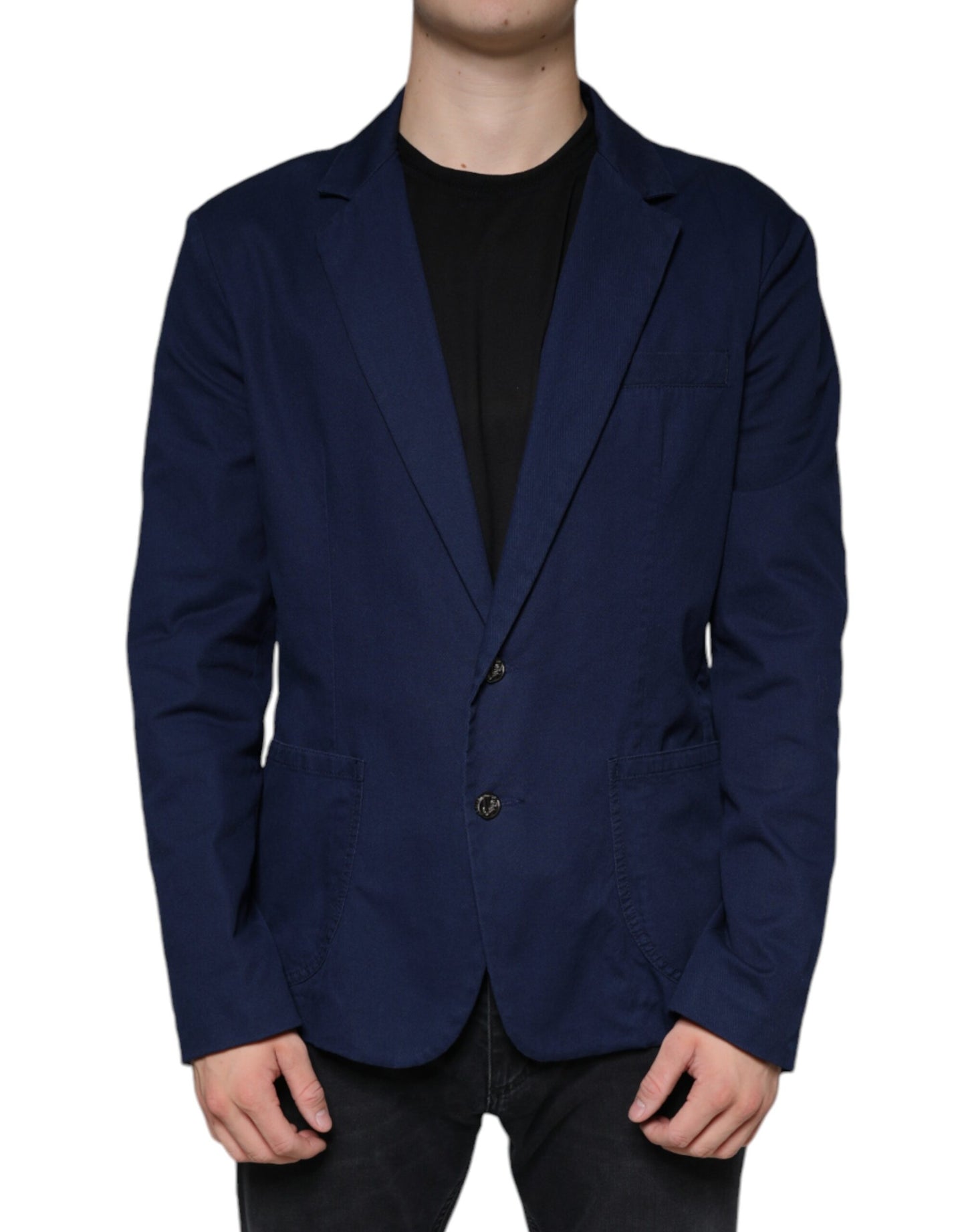 Blue Notch Single Breasted Dress Coat Blazer - The Luxe Alliance