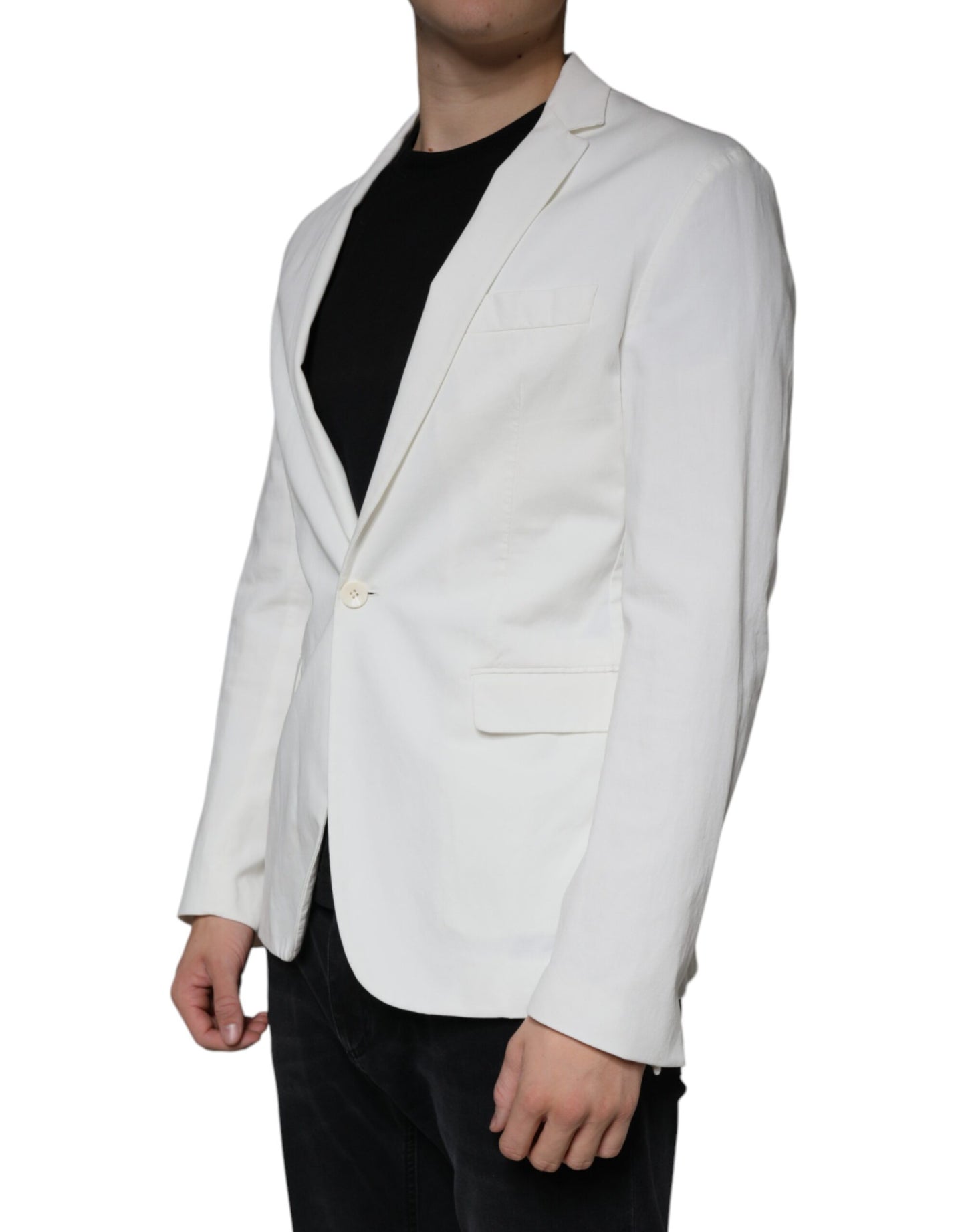 White Single Breasted One Button Dress Formal Blazer - The Luxe Alliance