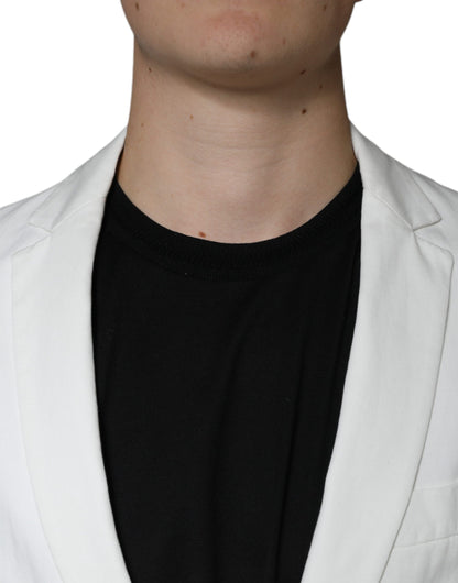 White Single Breasted One Button Dress Formal Blazer - The Luxe Alliance