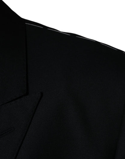 Black Wool Single Breasted Men Coat Blazer - The Luxe Alliance