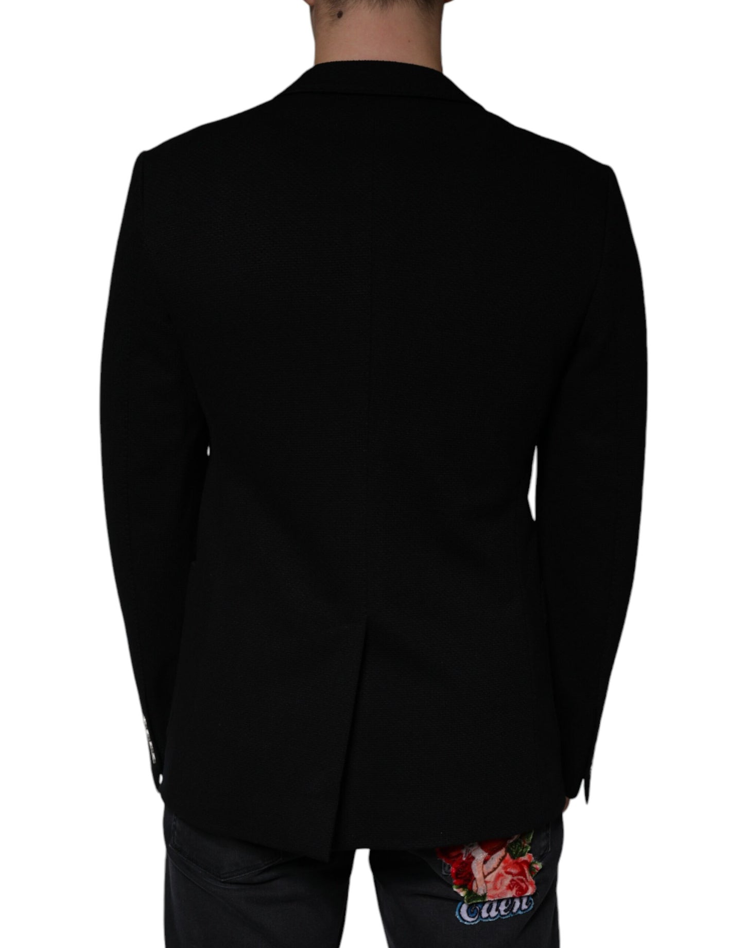 Black Crown Bee Single Breasted Coat Blazer - The Luxe Alliance