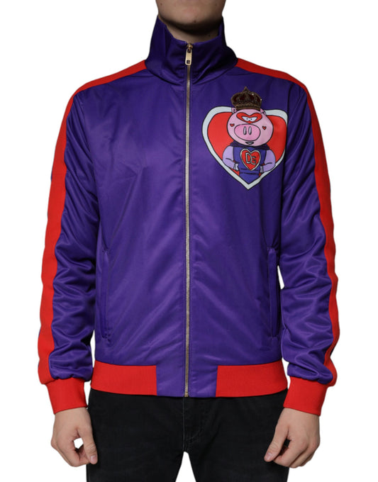  - Purple YEAR OF THE PIG Full Zip Bomber Jacket